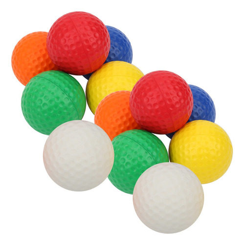 12 Piezas De Bola De Espuma De Esponja De Pelota De Golf Pu