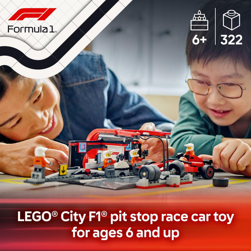 Set De Construcción De Juguetes Lego City F1 Pit Stop Con Fe