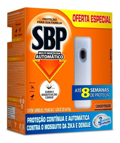 Sbp Multi Inseticida Automático Aparelho + Refil + Pilhas