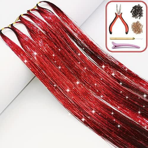 Pelo Tinsel Kit Con Herramientas E Instrucciones Hj6sz