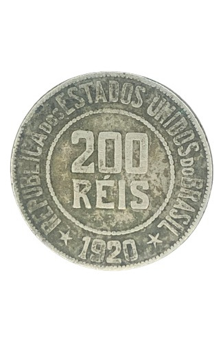Moeda De 200 Réis De 1920 V092 Km#519 - Mbc (Usado)