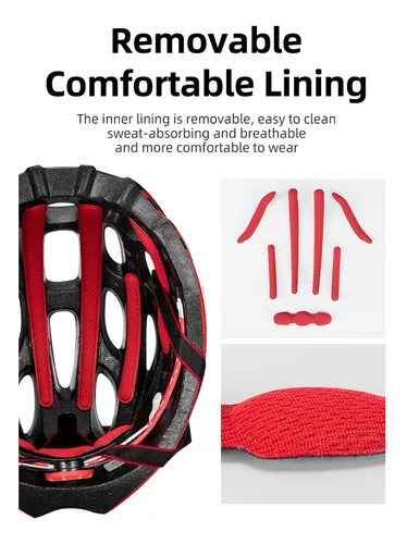 Casco Mtb Rockbros Wt027br Negro/rojo