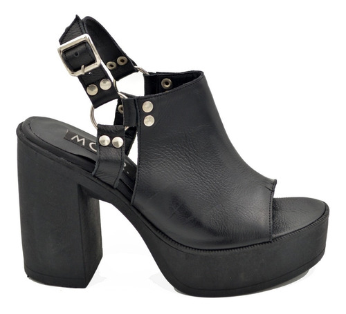 Zapatos Mujer Cuero Sandalias Plataformas Tachas Moda 1265pm