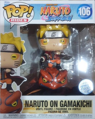 Funko Pop! Naruto On Gamakichi #106 (Usado)
