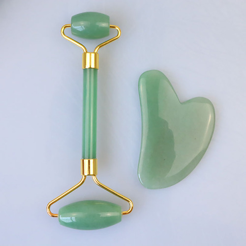 Masaje Facial Jade Massage Roller + Board Spa Scraper Stone