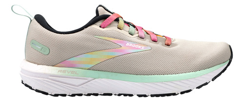 Tenis Brooks Correr Revel 6 Mujer Gris