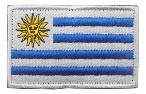 Parche Bordado Velcro Bandera Pabellón Uruguay Clasico 