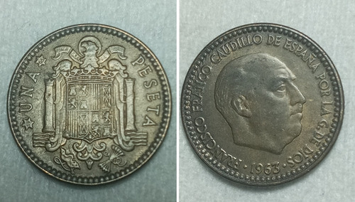 Moneda Única En Todo El Mundo, 1 Peseta De 1963 Con Error