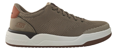 Tenis Hombre Urbano Vestir Casual Memory Foam Relaxed Fit Corliss Dorset Skechers 210793x Beige