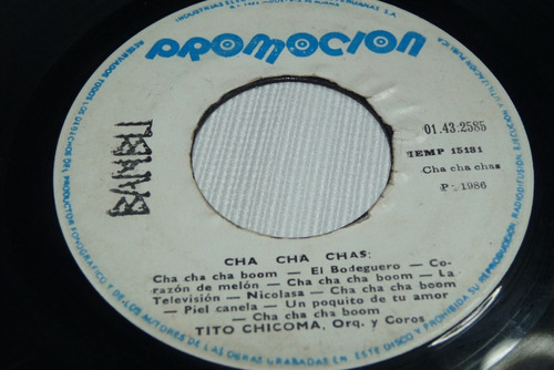 Jch- Tito Chicoma Orq. Y Coros Cha Cha Cha, 45 Rpm