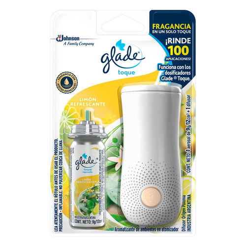 Imagen 1 de 1 de Aromatizante Glade Toque completo limón refrescante 9 g