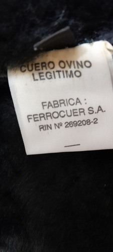 Tapado Cuero Bovino Con Piel (Usado)