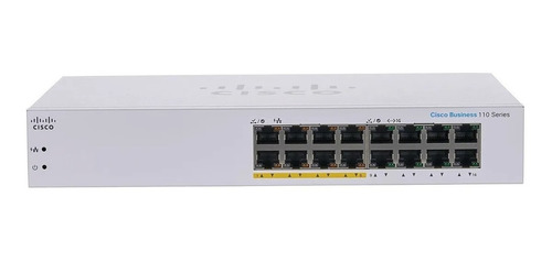 Imagen 1 de 5 de Switch Cisco 16 Puertos Gigabit 8puertos Poe Cbs110-16p