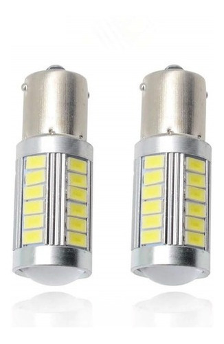 Par Luces Led 1156 Ba15s P21w Luz Amarillas