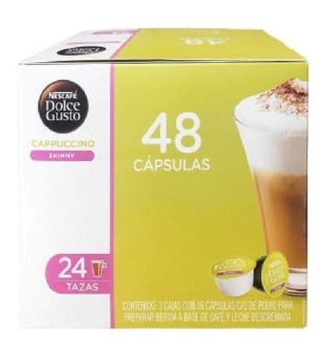 Imagen 1 de 3 de Cápsulas De Café Dolce Gusto Nescafé Capuccino Skinny 48 Pza