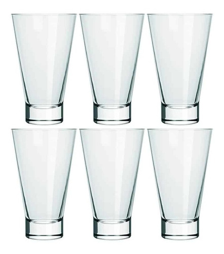 Vaso Vidrio Refresco Nadir 400 Ml Ilhabela X6 Unid. 