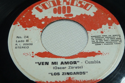 Jch- Los Zingaros Mi Corazon Lloro / Ven Mi Cumbia 45 Rpm