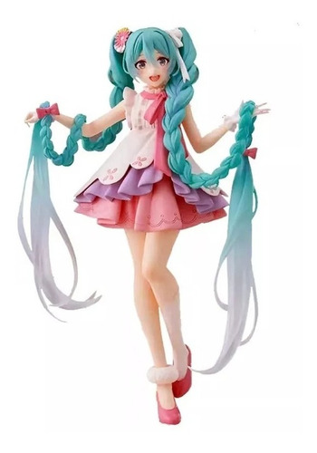 Figura De Hatsune Miku Wonderland Kawai Pelo Largo Rapunzel