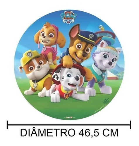 Imagem 2 de 5 de Enfeite Redondo Para Decoração Festa Patrulha Canina Eva