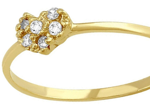 Anillo Mini Corazón Delgado En Oro De 10 K + Obsequio