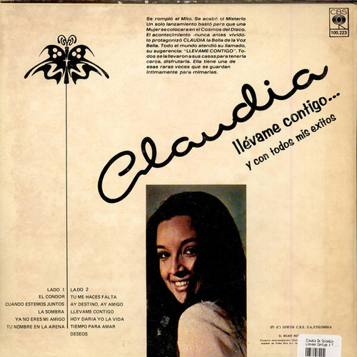 Claudia De Colombia - Yo Soy - Solo Audio - 8$ (Usado)