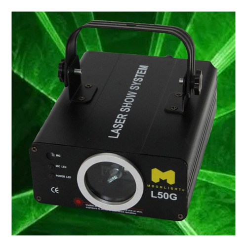 Laser Moon L50g Verde 30mw Audiorritmico Efecto Fiesta Dj