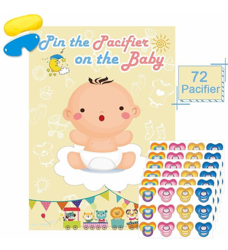 Pin The Pacifier On The Baby Game Large Baby Poster Games Fo