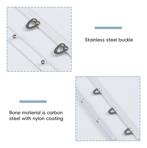 4 Sets Corset Busk Con Botones Plateados Y Soporte Lavado