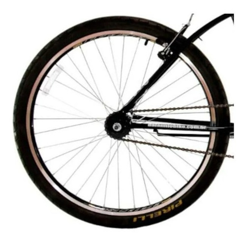 Bicicleta Aro 26 Masculina Beach Comfort Sem Marcha Preta Cor Preto
