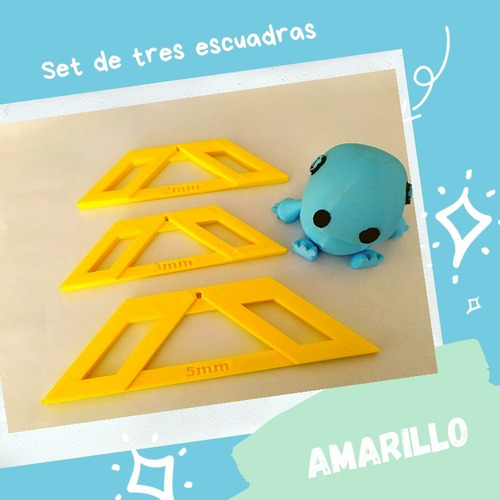 Imagen 2 de 2 de Set Tres Escuadras Para Encuadernacion- Diferentes Medidas