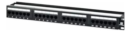 Patch Panel Categoria 6 Cat6 24 Puertos Para Rack