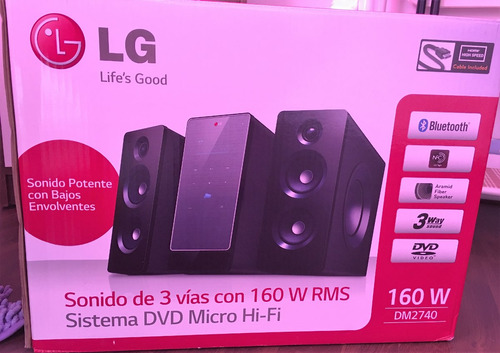 Microcomponente LG Dm2740 Dvd Hdmi Usb Bluetooth Nfc 160w