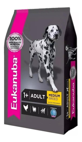 Imagen 1 de 1 de Alimento Eukanuba para perro adulto de raza mediana sabor mix en bolsa de 3 kg