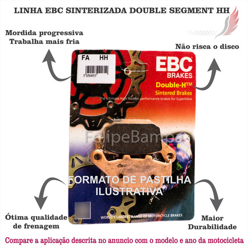 Pastilha Freio Ebc Sint Traseira Triumph Street Twin Fa214