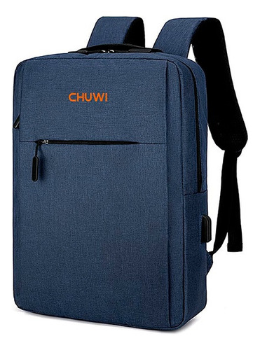 Mochila Tela Impermeable/conector Usb/color Neptune Blue