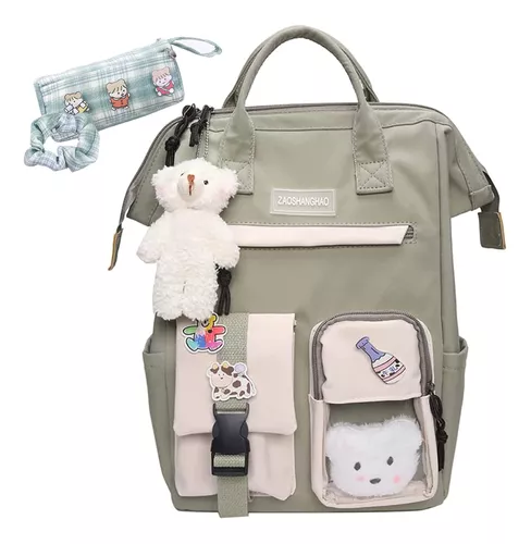 IQYU Mochilas pequeñas para niñas, mini con pin, accesorios lindos