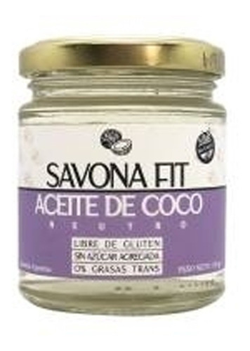 Aceite Coco Neutro Savona Fit X180ml