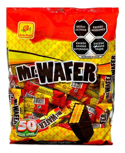 Chocolate Mr. Wafer De La Rosa 50 Piezas