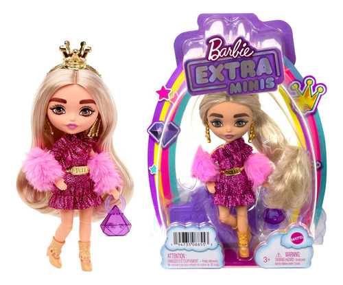 Muñeca Barbie Extra Minis #8 Juguete Original  (14cm)