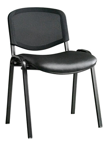 Imagen 1 de 3 de Silla Fija Respaldo Red Oficina Tapizada Pc Tisera Codc54