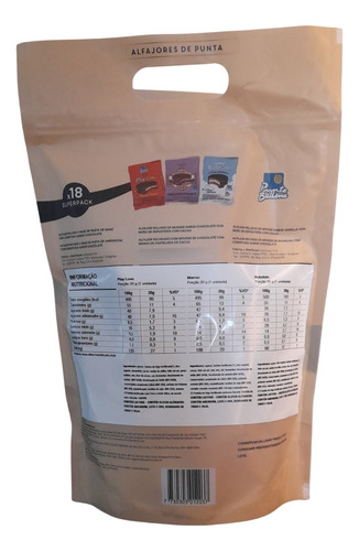 Alfajor Uruguaio Punta Ballena Mix Super Pacote 18 Unidades
