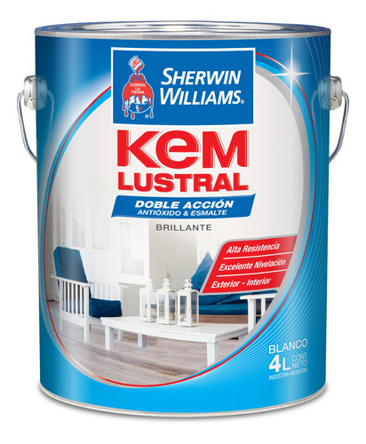 Pinturas Sherwin Williams Esm. Sint. D.a Kem Lustral Bco 4lt