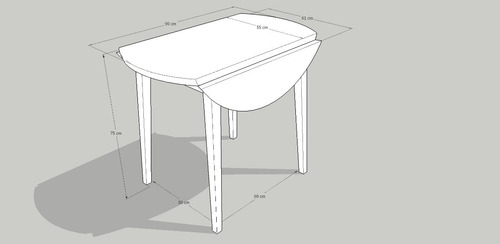 Imagen 4 de 7 de Mesa Decomedor Abatible Moderna En Madera Lacada Ref: Azteca