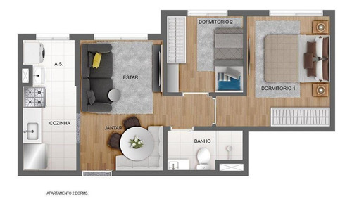 Imagem 2 de 12 de Apartamento Para Venda Em São Paulo, Brás, 2 Dormitórios, 1 Banheiro - 336_1-1568848