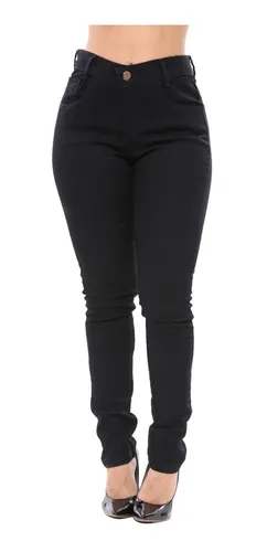 Calça jeans Feminina com Elastano Lycra Cintura Alta Levanta Bumbum