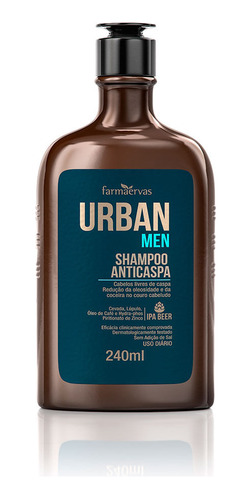 Urban Shampoo Anticaspa Urban Men Ipa 240ml