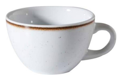 Taza De Café Blanco/beige De Porcelana 110cc Artisan