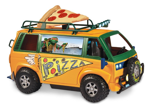 Camioneta Van De Pizza Tortugas Ninja Compatible Con Figuras