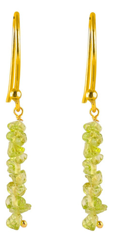 Aretes De Cristal De De Peridoto Natural, Joyería De Y...