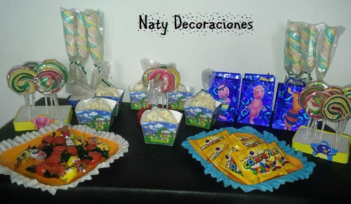 Mesa De Golosinas Backyardigans 35 Niños Con Regalo!